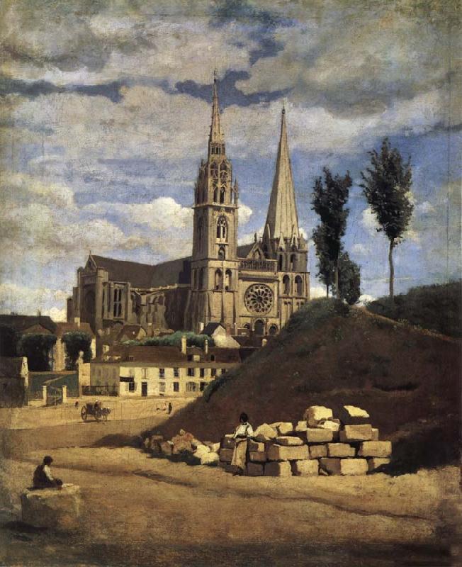 Corot Camille The Cathedral of market analyses oil painting image